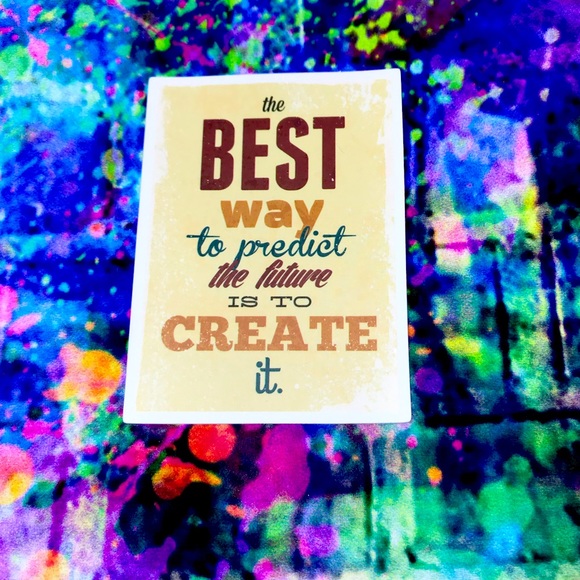 Predict The Future Motivational Mini Poster Stickers Decor - Picture 1 of 4